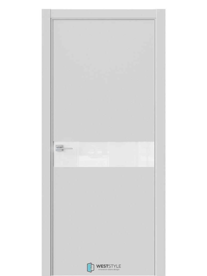 Межкомнатная дверь WestStyle Industrial IN1 ДО Lacobel Аляска Emlayer Серый